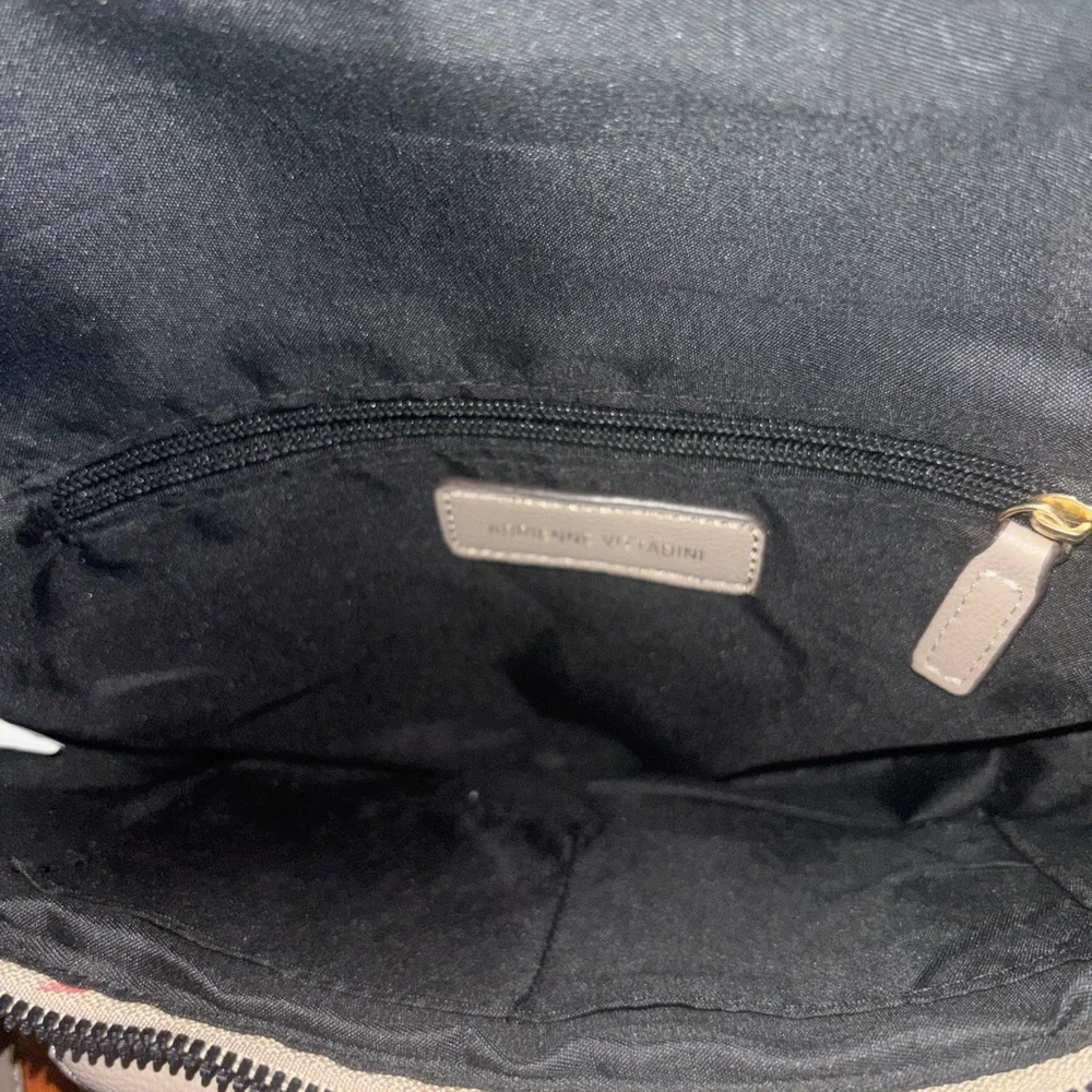 Adrienne Vittadini Grey Crossbody Belt‎ Bag with Gold Hardware